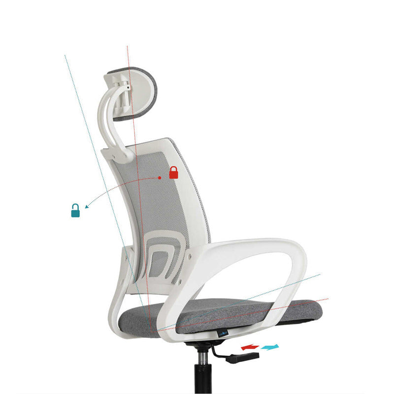 Modern Style Ergonomic Task Chair Tilt Mechanism Office Chair with Fixed Arms Clearhalo 'furn' 'furn_office_chair' 'Furniture' 'furniture_office_chair' 'Office Chairs' 'Office Furniture' 'office_chair' 5074640