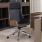 High Back Office Chair Leather Seat with Fixed Armrest Adjustable with Office Chair Clearhalo 'furn' 'furn_office_chair' 'Furniture' 'furniture_office_chair' 'Office Chairs' 'Office Furniture' 'office_chair' 5074686