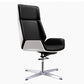 High Back Office Chair Leather Seat with Fixed Armrest Adjustable with Office Chair Black-White Clearhalo 'furn' 'furn_office_chair' 'Furniture' 'furniture_office_chair' 'Office Chairs' 'Office Furniture' 'office_chair' 5074693
