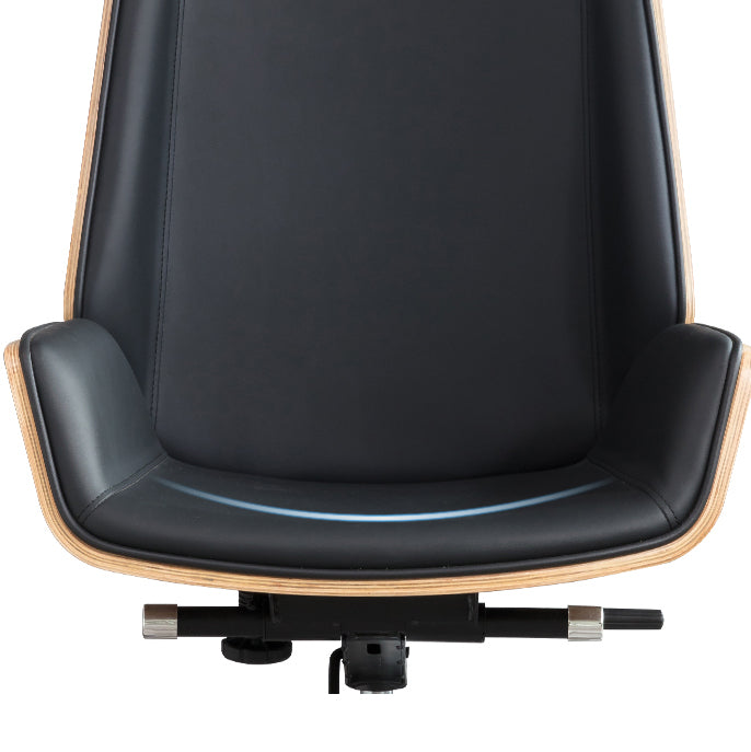 High Back Office Chair Leather Seat with Fixed Armrest Adjustable with Office Chair Clearhalo 'furn' 'furn_office_chair' 'Furniture' 'furniture_office_chair' 'Office Chairs' 'Office Furniture' 'office_chair' 5074700