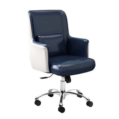 Modern & Contemporary Managers Chair Fixed Arms Height-adjustable Executive Chair Blue Casters Included Clearhalo 'furn' 'furn_office_chair' 'Furniture' 'furniture_office_chair' 'Office Chairs' 'Office Furniture' 'office_chair' 5074840