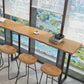 Solid Wood Bar Table Industrial Bar Dining Table with Sled Base in Black Clearhalo 'Bar Furniture' 'Bar Tables' 'bar_tables' 'furn' 'furn_bar_tables' 'Furniture' 'furniture_bar_tables' 'Kitchen & Dining Furniture' 5079839