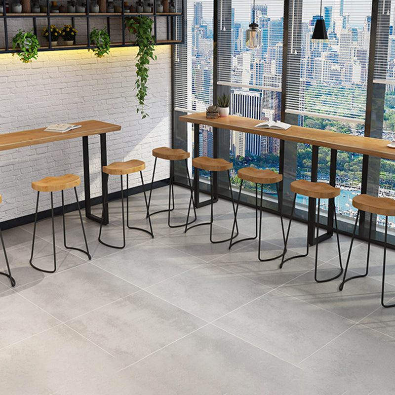 Solid Wood Bar Table Industrial Bar Dining Table with Sled Base in Black Clearhalo 'Bar Furniture' 'Bar Tables' 'bar_tables' 'furn' 'furn_bar_tables' 'Furniture' 'furniture_bar_tables' 'Kitchen & Dining Furniture' 5079841