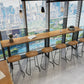 Solid Wood Bar Table Industrial Bar Dining Table with Sled Base in Black Clearhalo 'Bar Furniture' 'Bar Tables' 'bar_tables' 'furn' 'furn_bar_tables' 'Furniture' 'furniture_bar_tables' 'Kitchen & Dining Furniture' 5079842