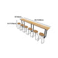 Solid Wood Bar Table Industrial Bar Dining Table with Sled Base in Black Clearhalo 'Bar Furniture' 'Bar Tables' 'bar_tables' 'furn' 'furn_bar_tables' 'Furniture' 'furniture_bar_tables' 'Kitchen & Dining Furniture' 5079852