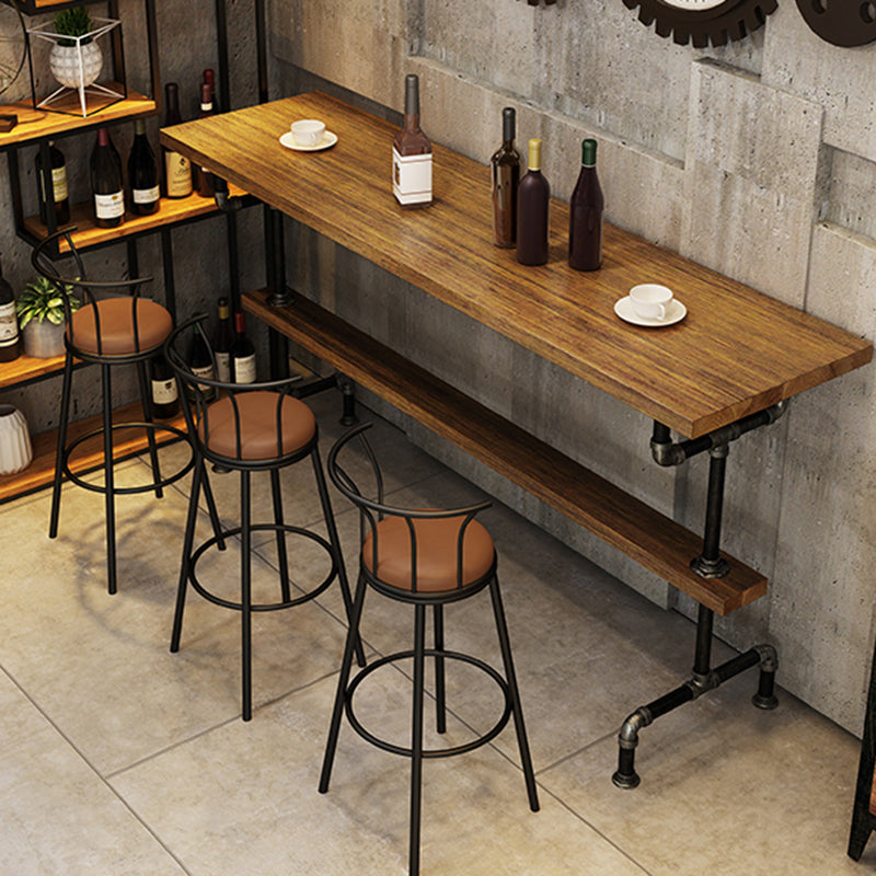 Wood Rectangle Top Counter Table 42-inch Height Industrial Bar Table Clearhalo 'Bar Furniture' 'Bar Tables' 'bar_tables' 'furn' 'furn_bar_tables' 'Furniture' 'furniture_bar_tables' 'Kitchen & Dining Furniture' 5079866