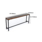 Coffee Shop Rectangle Wood Top Counter Table Iron Base Industrial Bar Table Clearhalo 'Bar Furniture' 'Bar Tables' 'bar_tables' 'furn' 'furn_bar_tables' 'Furniture' 'furniture_bar_tables' 'Kitchen & Dining Furniture' 5079904
