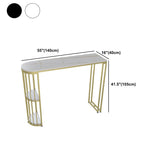 Artificial Marble Oval Bar Table 42-inch Height Top Glam Style Bistro Table Clearhalo 'Bar Furniture' 'Bar Tables' 'bar_tables' 'furn' 'furn_bar_tables' 'Furniture' 'furniture_bar_tables' 'Kitchen & Dining Furniture' 5079941