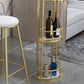 Stone Top Bar Table 42-inch Height Top Glam Style Bistro Table Clearhalo 'Bar Furniture' 'Bar Tables' 'bar_tables' 'furn' 'furn_bar_tables' 'Furniture' 'furniture_bar_tables' 'Kitchen & Dining Furniture' 5079946