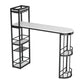 Stone Top Bar Table 42-inch Height Top Glam Style Bistro Table Black Without Chairs Clearhalo 'Bar Furniture' 'Bar Tables' 'bar_tables' 'furn' 'furn_bar_tables' 'Furniture' 'furniture_bar_tables' 'Kitchen & Dining Furniture' 5079948