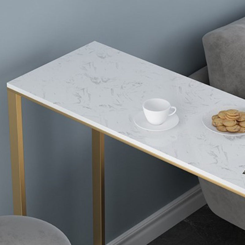 Glam Bar Table Artificial Marble Pub Table with Shelf for Living Room, Only Table Clearhalo 'Bar Furniture' 'Bar Tables' 'bar_tables' 'furn' 'furn_bar_tables' 'Furniture' 'furniture_bar_tables' 'Kitchen & Dining Furniture' 5079959