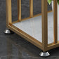 Glam Bar Table Artificial Marble Pub Table with Shelf for Living Room, Only Table Clearhalo 'Bar Furniture' 'Bar Tables' 'bar_tables' 'furn' 'furn_bar_tables' 'Furniture' 'furniture_bar_tables' 'Kitchen & Dining Furniture' 5079961