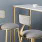 Glam Bar Table Artificial Marble Pub Table with Shelf for Living Room, Only Table Clearhalo 'Bar Furniture' 'Bar Tables' 'bar_tables' 'furn' 'furn_bar_tables' 'Furniture' 'furniture_bar_tables' 'Kitchen & Dining Furniture' 5079962