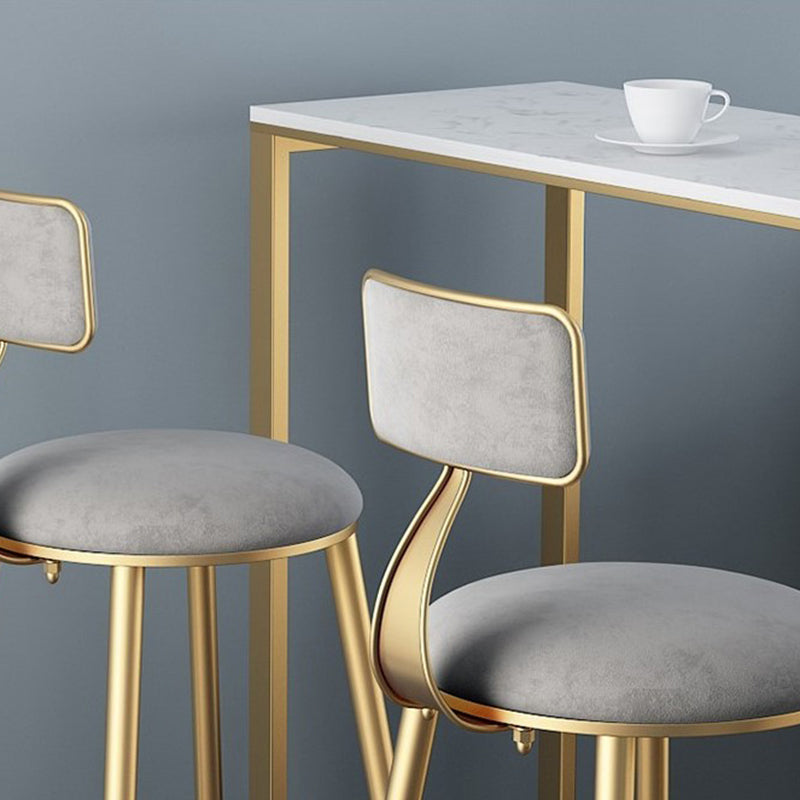 Glam Bar Table Artificial Marble Pub Table with Shelf for Living Room, Only Table Clearhalo 'Bar Furniture' 'Bar Tables' 'bar_tables' 'furn' 'furn_bar_tables' 'Furniture' 'furniture_bar_tables' 'Kitchen & Dining Furniture' 5079962