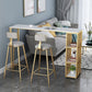 Glam Bar Table Artificial Marble Pub Table with Shelf for Living Room, Only Table Clearhalo 'Bar Furniture' 'Bar Tables' 'bar_tables' 'furn' 'furn_bar_tables' 'Furniture' 'furniture_bar_tables' 'Kitchen & Dining Furniture' 5079965