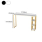Glam Bar Table Artificial Marble Pub Table with Shelf for Living Room, Only Table Clearhalo 'Bar Furniture' 'Bar Tables' 'bar_tables' 'furn' 'furn_bar_tables' 'Furniture' 'furniture_bar_tables' 'Kitchen & Dining Furniture' 5079970