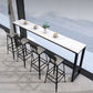 Rectangle Industrial Style Bar Table 42-inch Height Iron Pedestal Bistro Table Clearhalo 'Bar Furniture' 'Bar Tables' 'bar_tables' 'furn' 'furn_bar_tables' 'Furniture' 'furniture_bar_tables' 'Kitchen & Dining Furniture' 5079986