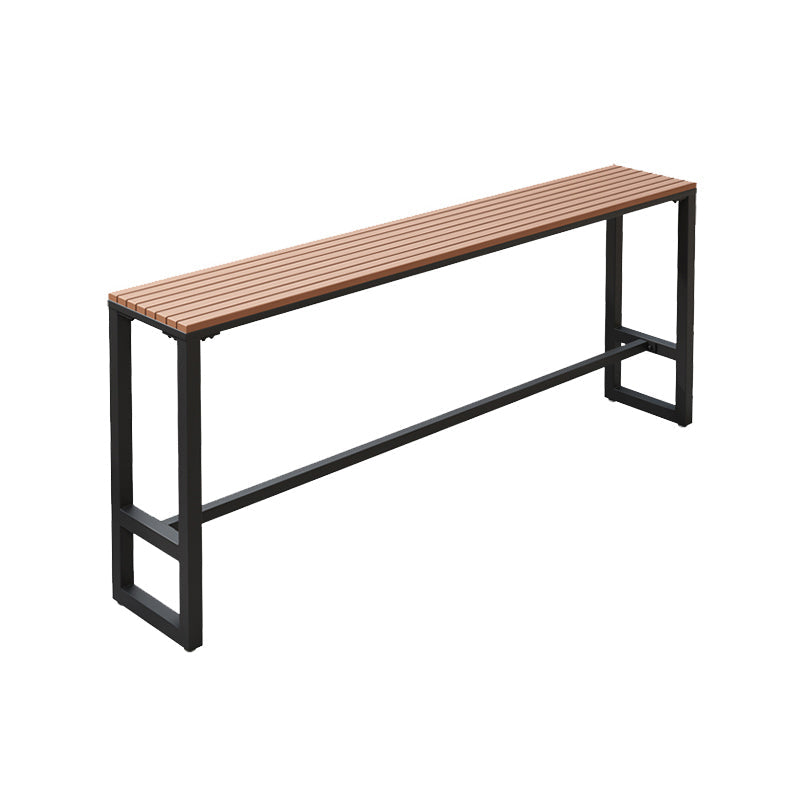 Outdoor 42-inch Height Bar Table Industrial Style Wood Bar Table Black Without Chairs Clearhalo 'Bar Furniture' 'Bar Tables' 'bar_tables' 'furn' 'furn_bar_tables' 'Furniture' 'furniture_bar_tables' 'Kitchen & Dining Furniture' 5079998