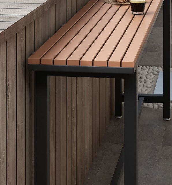 Outdoor 42-inch Height Bar Table Industrial Style Wood Bar Table Clearhalo 'Bar Furniture' 'Bar Tables' 'bar_tables' 'furn' 'furn_bar_tables' 'Furniture' 'furniture_bar_tables' 'Kitchen & Dining Furniture' 5080000