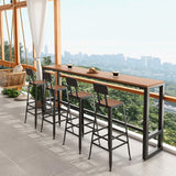 Outdoor 42-inch Height Bar Table Industrial Style Wood Bar Table Clearhalo 'Bar Furniture' 'Bar Tables' 'bar_tables' 'furn' 'furn_bar_tables' 'Furniture' 'furniture_bar_tables' 'Kitchen & Dining Furniture' 5080003