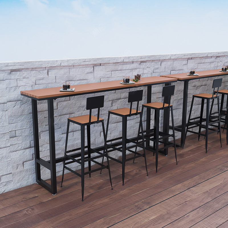 Outdoor 42-inch Height Bar Table Industrial Style Wood Bar Table Clearhalo 'Bar Furniture' 'Bar Tables' 'bar_tables' 'furn' 'furn_bar_tables' 'Furniture' 'furniture_bar_tables' 'Kitchen & Dining Furniture' 5080005