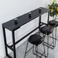 Nordic Rectangle Bar Table 42-inch Height Iron Pedestal Bistro Table Clearhalo 'Bar Furniture' 'Bar Tables' 'bar_tables' 'furn' 'furn_bar_tables' 'Furniture' 'furniture_bar_tables' 'Kitchen & Dining Furniture' 5080024