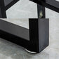 Nordic Rectangle Bar Table 42-inch Height Iron Pedestal Bistro Table Clearhalo 'Bar Furniture' 'Bar Tables' 'bar_tables' 'furn' 'furn_bar_tables' 'Furniture' 'furniture_bar_tables' 'Kitchen & Dining Furniture' 5080027