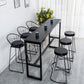 Nordic Rectangle Bar Table 42-inch Height Iron Pedestal Bistro Table Clearhalo 'Bar Furniture' 'Bar Tables' 'bar_tables' 'furn' 'furn_bar_tables' 'Furniture' 'furniture_bar_tables' 'Kitchen & Dining Furniture' 5080028
