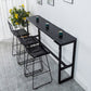 Nordic Rectangle Bar Table 42-inch Height Iron Pedestal Bistro Table Clearhalo 'Bar Furniture' 'Bar Tables' 'bar_tables' 'furn' 'furn_bar_tables' 'Furniture' 'furniture_bar_tables' 'Kitchen & Dining Furniture' 5080029
