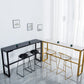 Nordic Rectangle Bar Table 42-inch Height Iron Pedestal Bistro Table Clearhalo 'Bar Furniture' 'Bar Tables' 'bar_tables' 'furn' 'furn_bar_tables' 'Furniture' 'furniture_bar_tables' 'Kitchen & Dining Furniture' 5080030