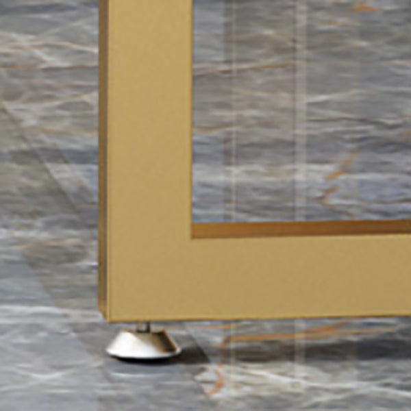 Stone Bar Dining Table Glam Rectangle Bar Table with Trestle for Restaurant Clearhalo 'Bar Furniture' 'Bar Tables' 'bar_tables' 'furn' 'furn_bar_tables' 'Furniture' 'furniture_bar_tables' 'Kitchen & Dining Furniture' 5080042
