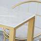 Stone Bar Dining Table Glam Rectangle Bar Table with Trestle for Restaurant Clearhalo 'Bar Furniture' 'Bar Tables' 'bar_tables' 'furn' 'furn_bar_tables' 'Furniture' 'furniture_bar_tables' 'Kitchen & Dining Furniture' 5080043