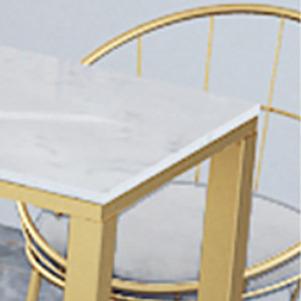 Stone Bar Dining Table Glam Rectangle Bar Table with Trestle for Restaurant Clearhalo 'Bar Furniture' 'Bar Tables' 'bar_tables' 'furn' 'furn_bar_tables' 'Furniture' 'furniture_bar_tables' 'Kitchen & Dining Furniture' 5080043
