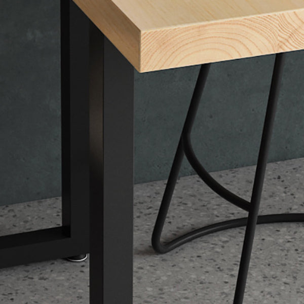 Pine Wood Bar Dining Table Industrial Rectangle Bar Table with Sled Pedestal Clearhalo 'Bar Furniture' 'Bar Tables' 'bar_tables' 'furn' 'furn_bar_tables' 'Furniture' 'furniture_bar_tables' 'Kitchen & Dining Furniture' 5080060