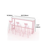 Stone Bar Dining Table Modern Rectangle Bar Table with Trestle Pedestal for Cafe Clearhalo 'Bar Furniture' 'Bar Tables' 'bar_tables' 'furn' 'furn_bar_tables' 'Furniture' 'furniture_bar_tables' 'Kitchen & Dining Furniture' 5080080