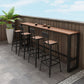 Wood Bar Dining Table Modern Rectangle Bar Table with Trestle Pedestal for Courtyard Clearhalo 'Bar Furniture' 'Bar Tables' 'bar_tables' 'furn' 'furn_bar_tables' 'Furniture' 'furniture_bar_tables' 'Kitchen & Dining Furniture' 5080098