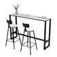 Stone Bar Dining Table Modern Rectangle Bar Table with Trestle Pedestal for Living Room Clearhalo 'Bar Furniture' 'Bar Tables' 'bar_tables' 'furn' 'furn_bar_tables' 'Furniture' 'furniture_bar_tables' 'Kitchen & Dining Furniture' 5080115