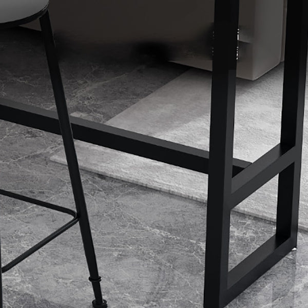 Stone Bar Dining Table Modern Rectangle Bar Table with Trestle Pedestal for Living Room Clearhalo 'Bar Furniture' 'Bar Tables' 'bar_tables' 'furn' 'furn_bar_tables' 'Furniture' 'furniture_bar_tables' 'Kitchen & Dining Furniture' 5080117
