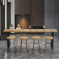 Pine Wood Bar Dining Table Modern Rectangle Bar Table with Sled Pedestal for Milk Tea Shop Clearhalo 'Bar Furniture' 'Bar Tables' 'bar_tables' 'furn' 'furn_bar_tables' 'Furniture' 'furniture_bar_tables' 'Kitchen & Dining Furniture' 5080134
