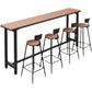 Wood Bar Dining Table Modern Rectangle Bar Table with Trestle Pedestal for Balcony Clearhalo 'Bar Furniture' 'Bar Tables' 'bar_tables' 'furn' 'furn_bar_tables' 'Furniture' 'furniture_bar_tables' 'Kitchen & Dining Furniture' 5080151