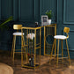 Stone Bar Dining Table Glam Rectangle Bar Table with Double Pedestal for Dessert Shop Clearhalo 'Bar Furniture' 'Bar Tables' 'bar_tables' 'furn' 'furn_bar_tables' 'Furniture' 'furniture_bar_tables' 'Kitchen & Dining Furniture' 5080177