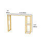 Stone Bar Dining Table Glam Rectangle Bar Table with Double Pedestal for Dessert Shop Clearhalo 'Bar Furniture' 'Bar Tables' 'bar_tables' 'furn' 'furn_bar_tables' 'Furniture' 'furniture_bar_tables' 'Kitchen & Dining Furniture' 5080180