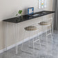 Wood Bar Dining Table Modern Rectangle Bar Table with 4 Legs Pedestal for Dessert Shop White Black Clearhalo 'Bar Furniture' 'Bar Tables' 'bar_tables' 'furn' 'furn_bar_tables' 'Furniture' 'furniture_bar_tables' 'Kitchen & Dining Furniture' 5080193