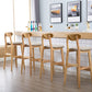 Modern Dessert Shop Oak Wood Stool Matte Finish Upholstered Bar Stools Clearhalo 'Bar Furniture' 'Bar Stools' 'bar_stools' 'furn' 'furn_bar_stools' 'Furniture' 'furniture_bar_stools' 'Kitchen & Dining Furniture' 5080204
