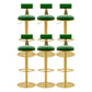 Glam Liftable Backrest Counter Stool Iron Cafe Bar Stool with Cushion and Pedal Green 6 Piece Set Clearhalo 'Bar Furniture' 'Bar Stools' 'bar_stools' 'furn' 'furn_bar_stools' 'Furniture' 'furniture_bar_stools' 'Kitchen & Dining Furniture' 5080268