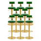 Glam Liftable Backrest Counter Stool Iron Cafe Bar Stool with Cushion and Pedal Green 8 Piece Set Clearhalo 'Bar Furniture' 'Bar Stools' 'bar_stools' 'furn' 'furn_bar_stools' 'Furniture' 'furniture_bar_stools' 'Kitchen & Dining Furniture' 5080269