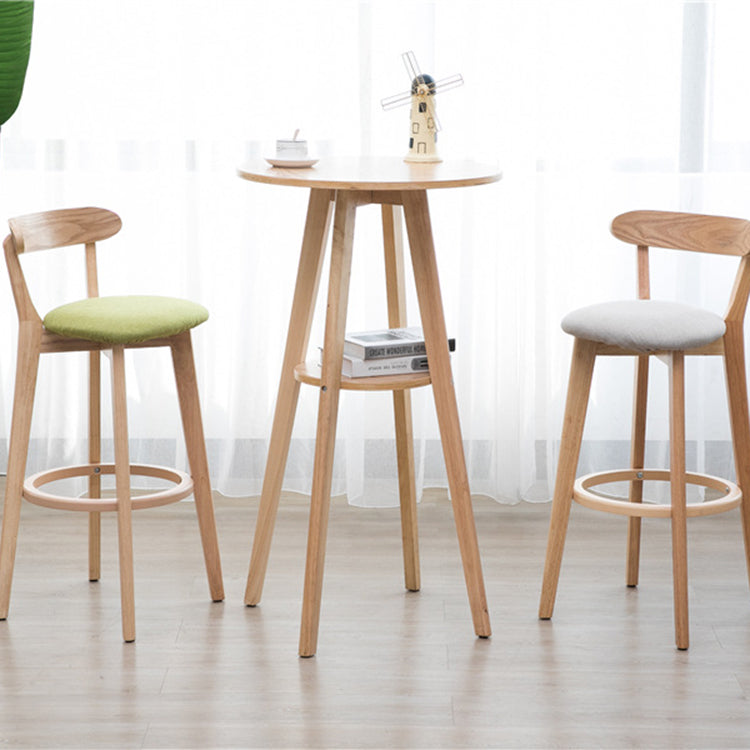 Scandinavian Matte Finish Solid Wood Bar Stool Dessert Shop Footrest Stool Clearhalo 'Bar Furniture' 'Bar Stools' 'bar_stools' 'furn' 'furn_bar_stools' 'Furniture' 'furniture_bar_stools' 'Kitchen & Dining Furniture' 5080309