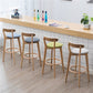 Scandinavian Matte Finish Solid Wood Bar Stool Dessert Shop Footrest Stool Clearhalo 'Bar Furniture' 'Bar Stools' 'bar_stools' 'furn' 'furn_bar_stools' 'Furniture' 'furniture_bar_stools' 'Kitchen & Dining Furniture' 5080312