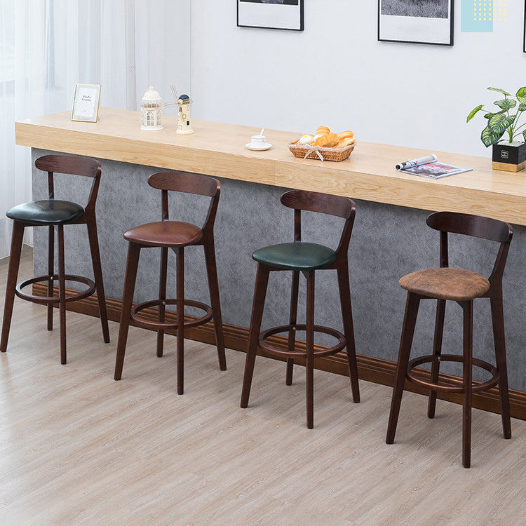 Scandinavian Matte Finish Solid Wood Bar Stool Dessert Shop Footrest Stool Clearhalo 'Bar Furniture' 'Bar Stools' 'bar_stools' 'furn' 'furn_bar_stools' 'Furniture' 'furniture_bar_stools' 'Kitchen & Dining Furniture' 5080316