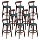 Scandinavian Matte Finish Solid Wood Bar Stool Dessert Shop Footrest Stool Blackish Green Brown 8 Piece Set Clearhalo 'Bar Furniture' 'Bar Stools' 'bar_stools' 'furn' 'furn_bar_stools' 'Furniture' 'furniture_bar_stools' 'Kitchen & Dining Furniture' 5080329